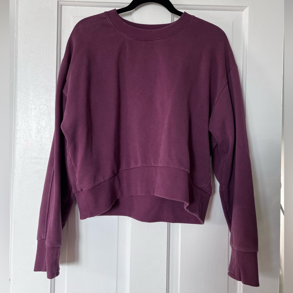 Athleta Retroplush Crewneck Sweatshirt in Spiced Cab
